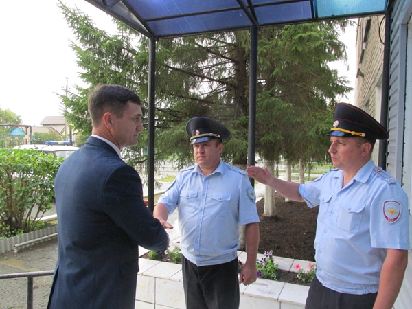Отдел полиции посетил представитель ГУ МВД