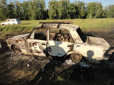 Сгорел автомобиль 
